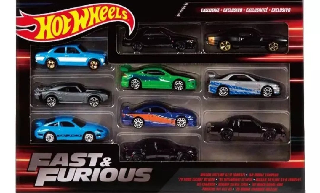 Hot wheels, rapido y furioso coleccion 10 piezas set